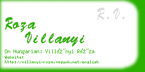 roza villanyi business card